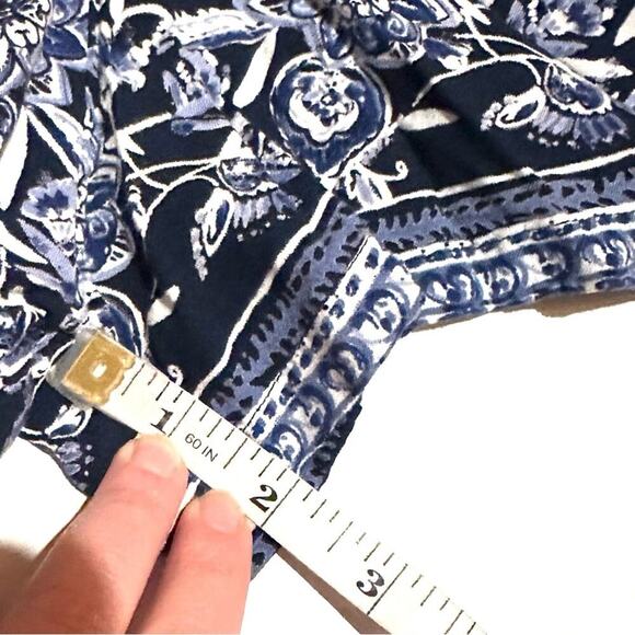 Angie Floral Blue White Boho Summer Romper Women's S Small - Picture 7 of 7